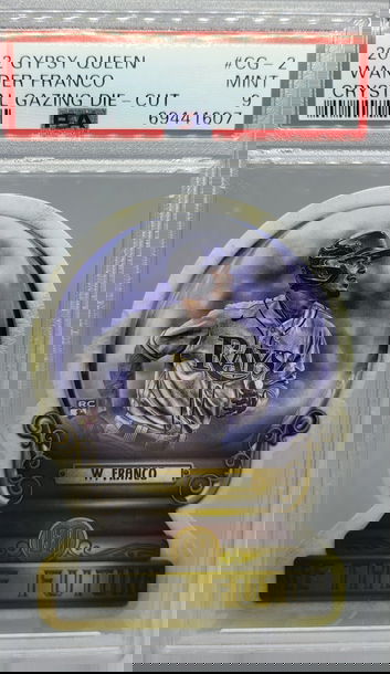 2022 Topps Gypsy Queen #CG-2 Wander Franco RC Crystal Gazing Die-Cut PSA 9