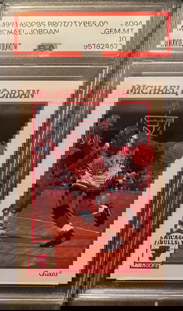 1991 Hoops Prototypes 00 #004 Michael Jordan Chicago Bulls HOF PSA 10 GEM MINT