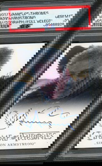 2017 Game of Thrones Simon Armstrong S6 Autograph (Full Bleed) PSA 10 [NS-1A.49]