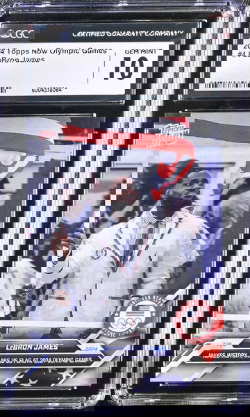 2024 TOPPS NOW OLYMPIC GAMES LEBRON JAMES #4 CGC 10