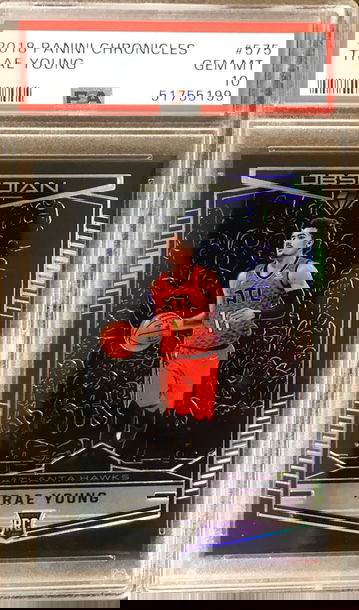 Trae Young Obsidian Rookie PSA 10