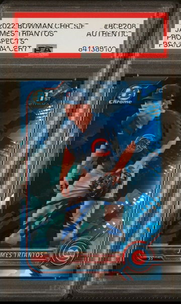 2022 Bowman Chrome Sapphire James Triantos Auto PSA