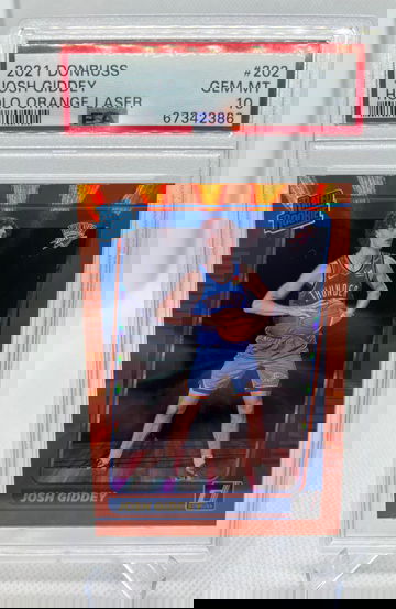 2021 Panini Donruss Josh Giddey Holo Orange Laser RC PSA 10