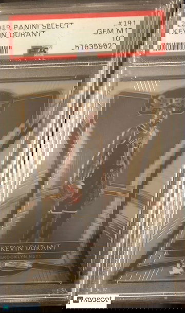 Kevin Durant 2019 Panini Select Premier Level #191 PSA 10 Brooklyn Nets Suns
