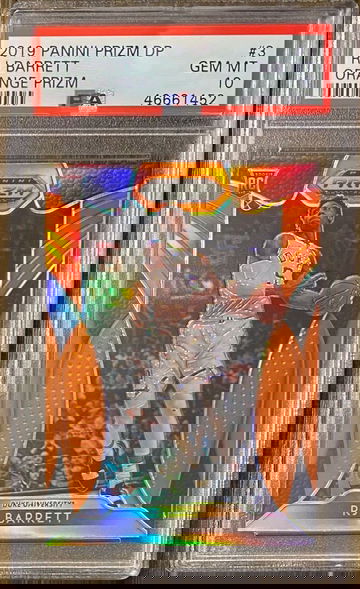 2019 PANINI PRIZM DRAFT PICKS #3 RJ BARRETT ORANGE PRIZM PSA 10 GEM MINT 