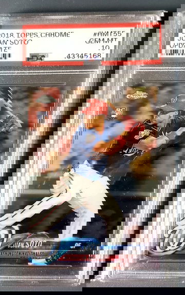 2018 Topps Chrome Update Juan Soto PSA 10 #HMT55 ROOKIE CARD RC