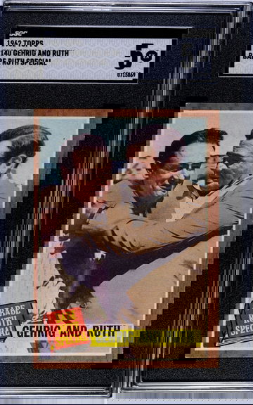 1962 Topps #140 Gehrig & Ruth SGC 5