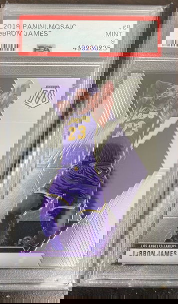 2019 mosaic lebron james base psa 9 #8