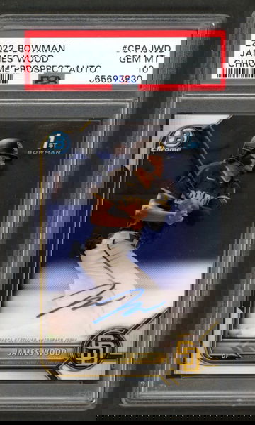 2022 Bowman Chrome James Wood Auto PSA 10