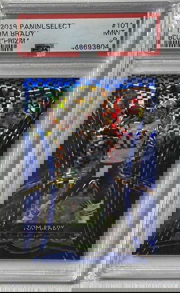 2019 Panini Select Prizm Blue Premier Level Tom Brady #/149 PSA 9 Mint Refractor