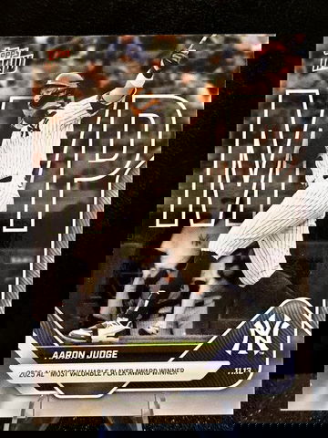2025 TOPPS NOW OS-8  AARON JUDGE  YANKEES  AL MVP
