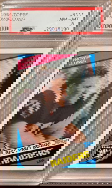 Howie Long 1984 Topps RC PSA 8