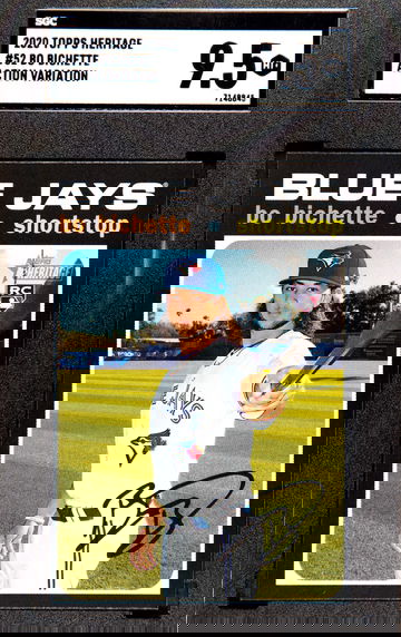 2020 Topps Heritage Bo Bichette Action Variation SGC 9.5