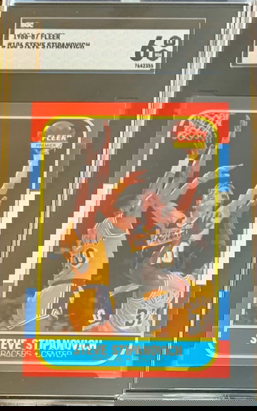 1986-87 Fleer Basketball Card #106 Steve Stipanovich  Graded SGC 6 EX NM