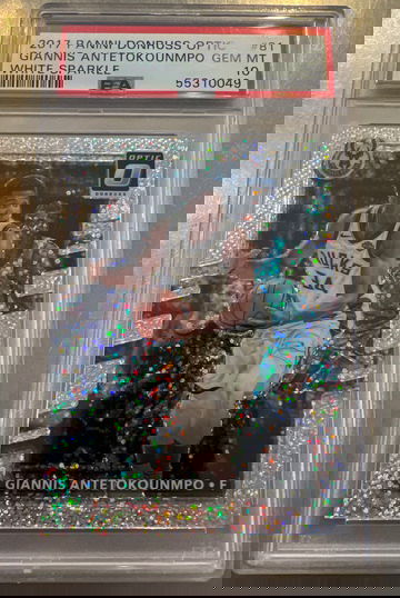2017 optic white sparkle prizm Giannis Antetokounmpo 