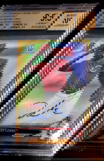 Jeter Downs 2017 Bowman Chrome Gold Refractor RC Autograph /50 BGS 9.5 Gem Mint