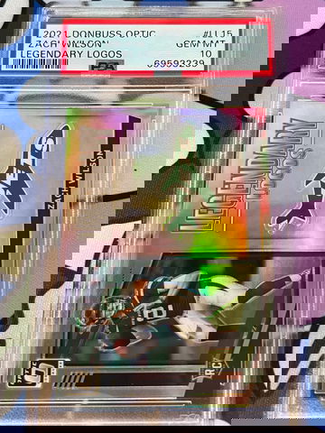 2021 Optic Zach Wilson Legendary Logos PSA 10