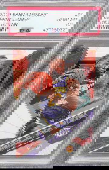 2019-20 Panini Mosaic LeBron James Lakers Will To Win PSA 10