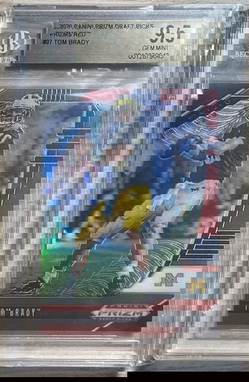2020 Panini Prizm DP Red Prizm Refractor #97 Tom Brady BGS 9.5