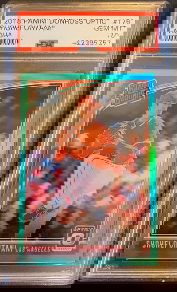 2018 Panini Donruss Optic Shohei Ohtani Aqua /299 PSA 10