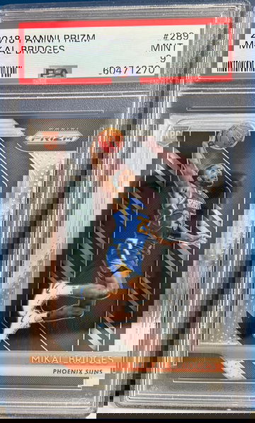 2018 Panini Prizm Mikal Bridges Base Rookie Prizm Psa 9