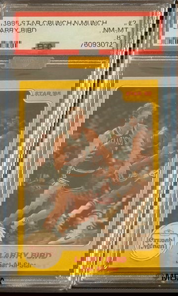 1985 Star Crunch & Munch Larry Bird PSA 8 MBA Gold Diamond