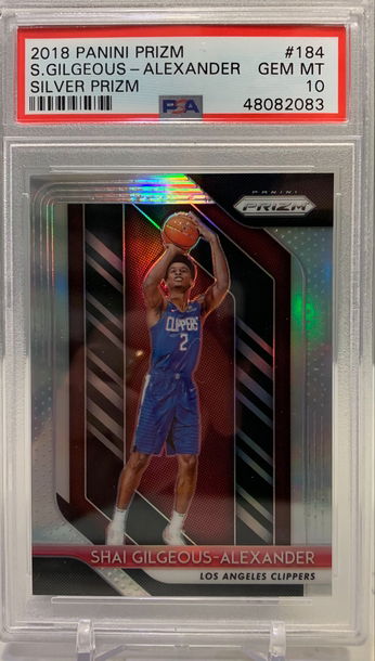 Shai Gilgeous-Alexander 2018-19 Prizm Silver Rookie RC PSA 10 