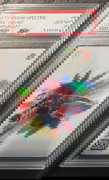 2019 Panini Spectra #8 Trae Young Color Blast PSA 10