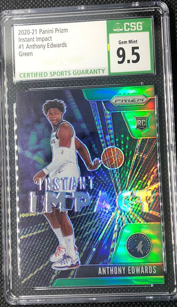2020 Prizm Instant Impact Anthony Edwards 9.5