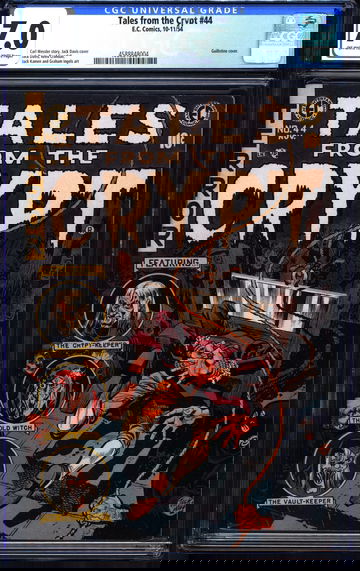 Tales from the Crypt #44 (1954) CGC 7.0 -- O/w to white; Davis Guillotine cover