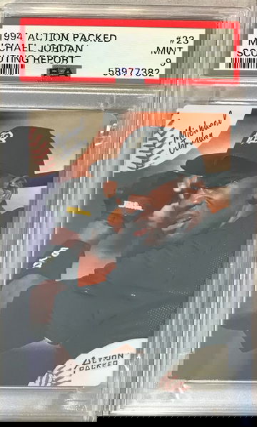Michael Jordan 1994 Action Packed Scouting Report #23 - PSA 9 MINT