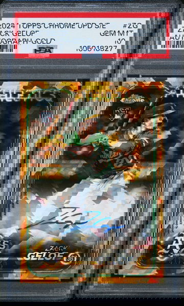 2024 Topps Chrome Update Sapphire Gold Zack Gelof #USA-ZG RC Auto /50 PSA 10