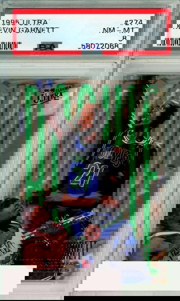 1995 ULTRA KEVIN GARNETT #274 ROOKIE HOF MINNESOTA TIMBERWOLVES PSA NM-MT 8