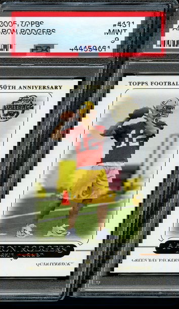 2005 Topps Aaron Rodgers PSA 9 Mint Rookie