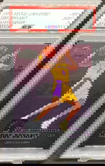 1997 Metal Universe KOBE BRYANT #86 PSA 9 MINT Championship Lakers 2nd Year Card