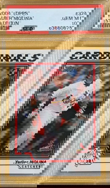 2004 Topps Yadier Molina First 1st Edition Rookie #324 PSA 10 Gem Mint *pop 10