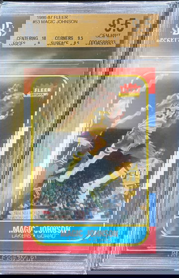 1986 FLEER MAGIC JOHNSON BGS 9.5