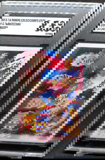 2013 Panini Colecciones Equipazos #4 Barcelona Messi Neymar Iniesta Xavi SGC 8.5