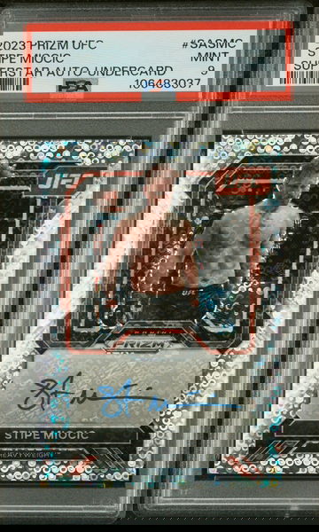 2023 Panini Prizm Superstar Undercard Stipe Miocic #SASMC Auto PSA 9