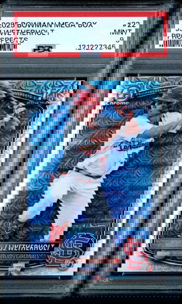 2025 Bowman Chrome JJ Wetherholt Mega Box Refractor Cardinals PSA 9 Mint