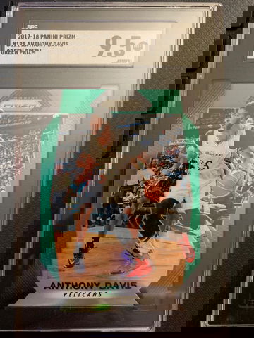 2017 Panini Green Prizm Anthony Davis SGC 9.5 Mint Plus