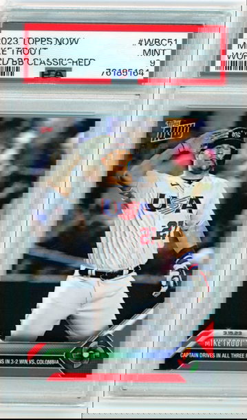 2023 Topps Now #WBC51 Mike Trout World BB Classic-Red PSA 9 MINT!