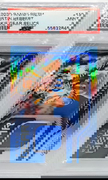 Justin Herbert Prizm Patch Silver PSA 9
