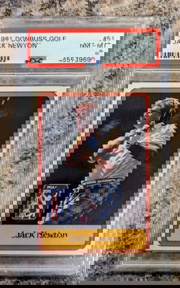 1981 Donruss Jack Newton PSA 8 Golf