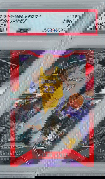 2019 Panini Prizm #129 Red Ice - Lebron James (PSA 9)