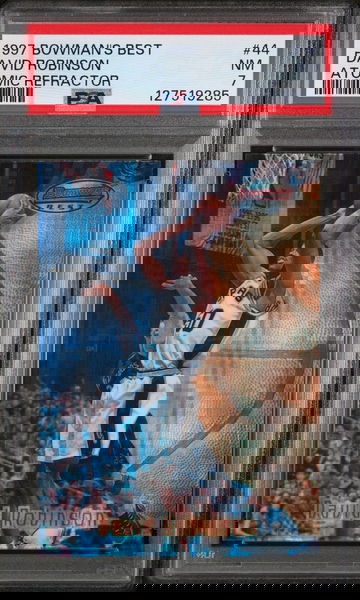 1997 Bowman's Best Atomic Refractor David Robinson #44 PSA 7