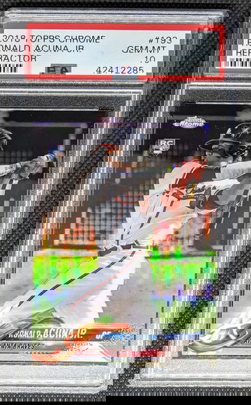 2018 Topps Chrome Ronald Acuna Refractor PSA 10 193