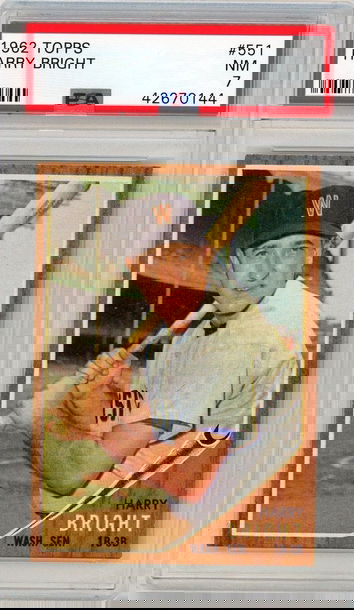 1962 Topps Harry Bright #551 PSA 7 P1289