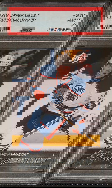 2015 Upper Deck Connor McDavid  Young Guns Rookie RC #201 PSA 9 Mint Oilers