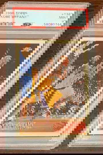 (SCRATCH/SCUFF ON FRONT OF CASE) 1996 Topps Kobe Bryant PSA 9